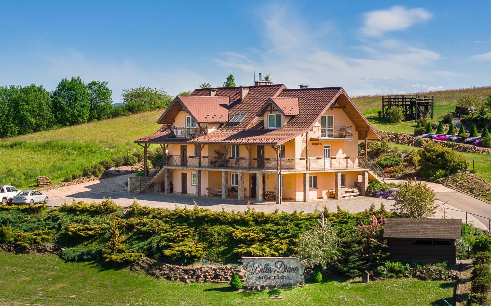 Willa Diana- z panoramą jeziora i gór w Polańczyku Exterior foto