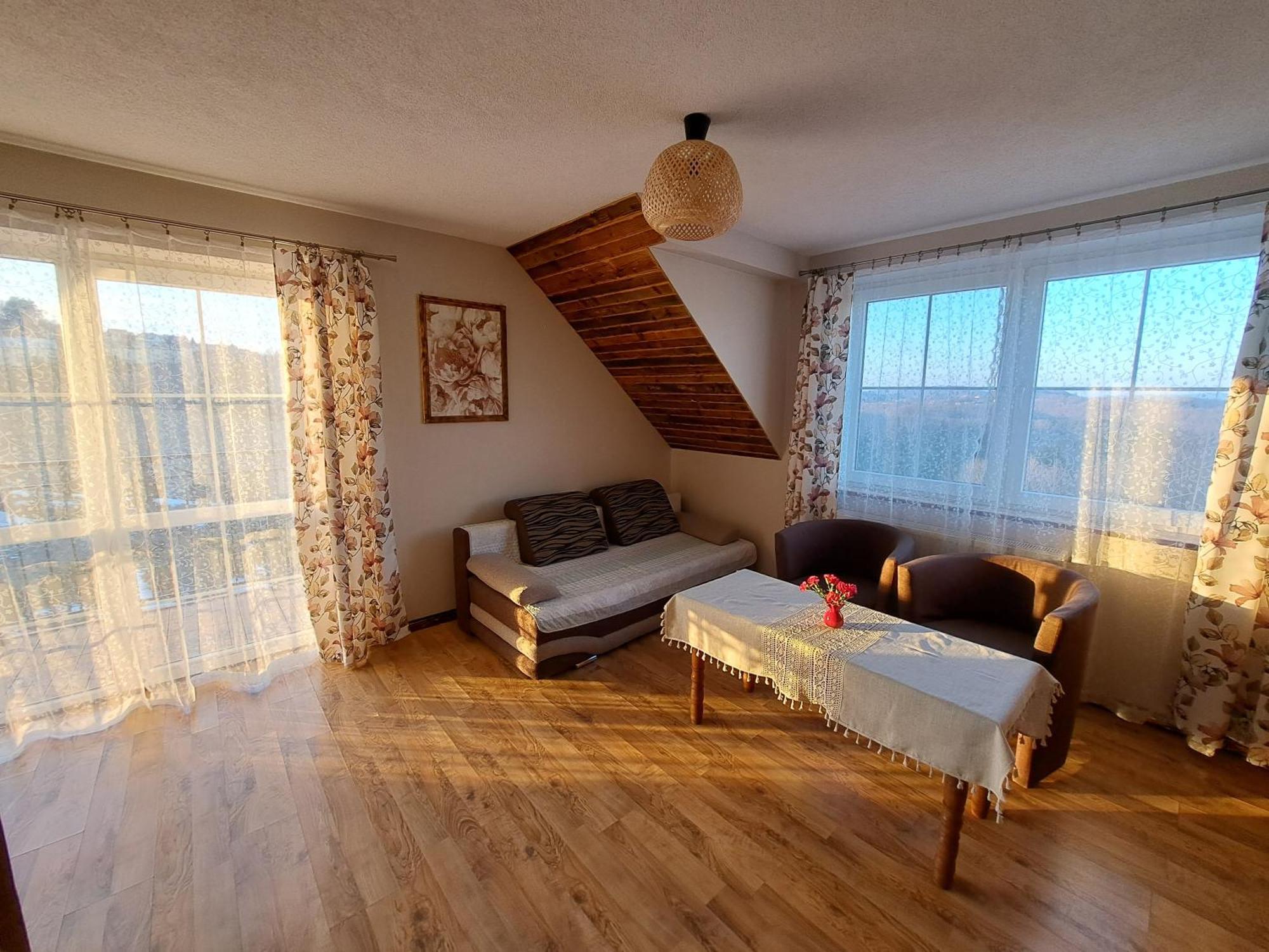 Willa Diana- z panoramą jeziora i gór w Polańczyku Exterior foto